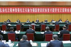 趙樂際出席“弘揚憲法精神，加強憲法實施，為強國建設(shè)、民族復(fù)興提供憲法保障”座談會并講話