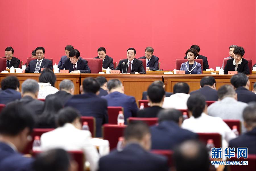 9月20日，中國電視藝術(shù)家協(xié)會第六次全國代表大會在北京召開。中共中央政治局委員、中央書記處書記、中宣部部長劉奇葆出席開幕式并講話。新華社記者 燕雁 攝