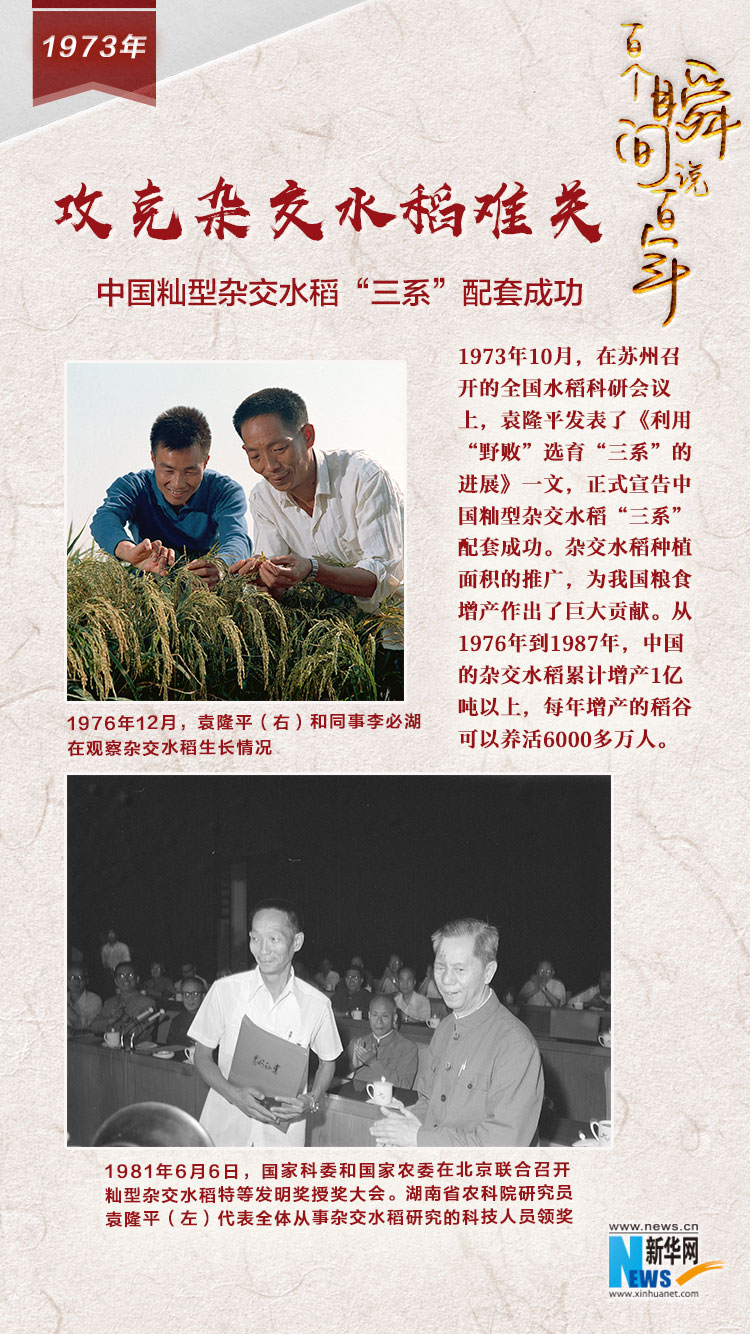 1973，攻克雜交水稻難關(guān)