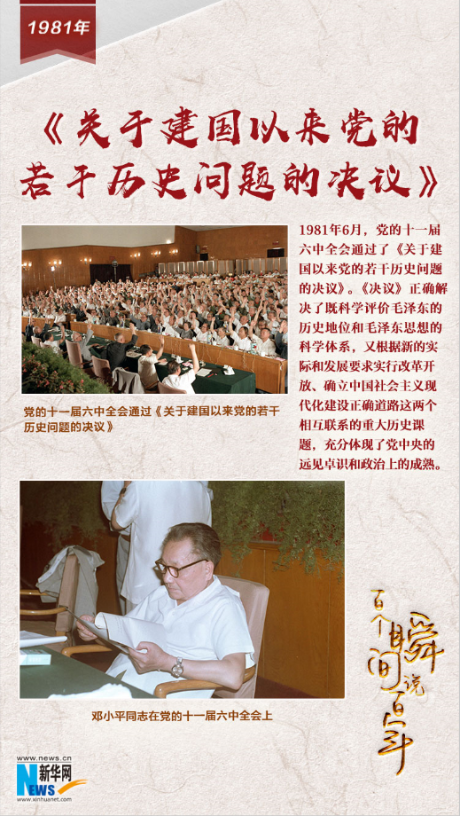 1981，《關(guān)于建國(guó)以來(lái)黨的若干歷史問(wèn)題的決議》