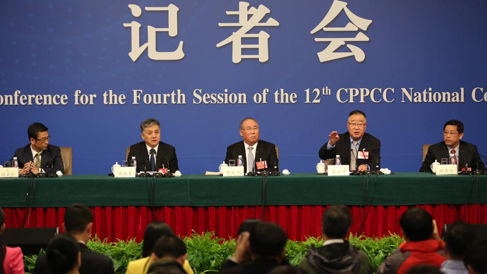 解振華、秦大河、吳曉青、胡存智、白巖松答記者問