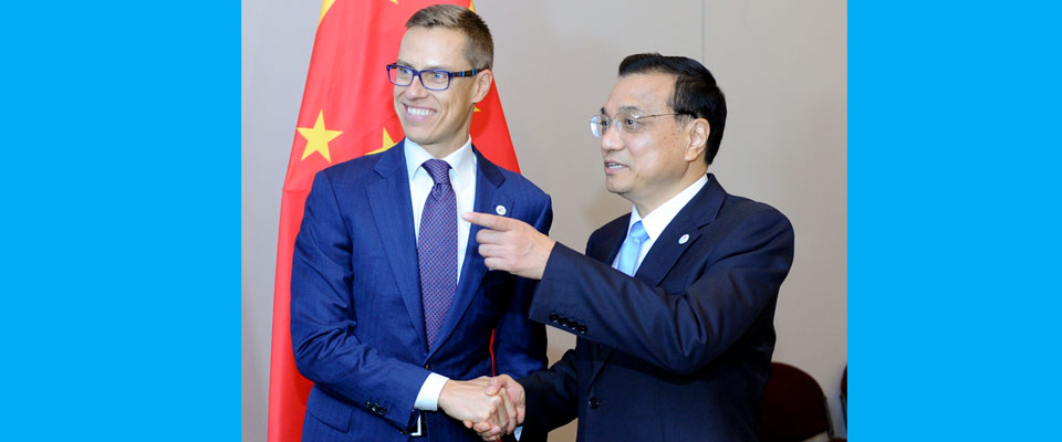 李克強(qiáng)會(huì)見(jiàn)芬蘭總理亞歷山大&middot;斯圖布