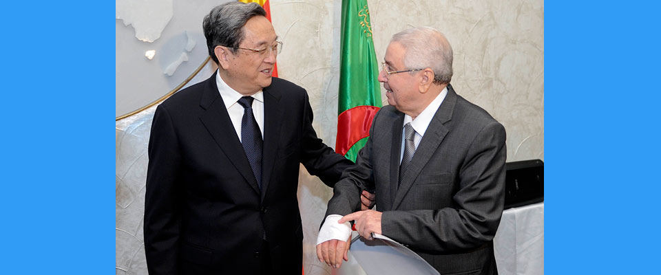 俞正聲與阿爾及利亞民族院議長本&middot;薩拉赫舉行會(huì)談